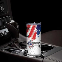 Happy 4th Of July Skinny Tumbler America Sunflower Flag American Patriotic Flower
