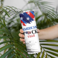 America Fck Yeah Skinny Tumbler Funny Patriotic USA Flag American Patriot