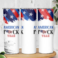 America Fck Yeah Skinny Tumbler Funny Patriotic USA Flag American Patriot