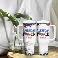 America Fck Yeah Tumbler With Handle Funny Patriotic USA Flag American Patriot