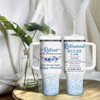 Retirement Gifts For Women Tumbler With Handle Not My Problem Anymore Funny Retired Flowers Floral