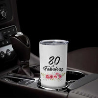 80 And Fabulous Tumbler Cup 80th Birthday Gifts For Women Grandma Aunt Flower 1946 Present