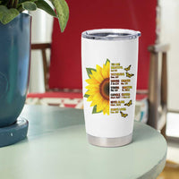 Sunflower Christian Gifts for Women Tumbler Cup Flower Inspiration Religious Bible Verse Encouragement