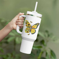 Sunflower Christian Gifts for Women Tumbler With Handle Flower Inspiration Religious Bible Verse Encouragement