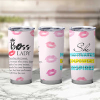 Boss Gifts for Women Tumbler Cup She Motivates Inspires Empowers Christmas Birthday Gift - Wonder Print Shop