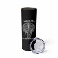 Christian Gifts For Women Skinny Tumbler A Child Of God A Woman Of Faith A Warrior Of Christ Jesus Faith