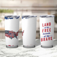 American Flag Patriotic Tumbler Cup Land Of The Free Because Of The Brave USA Flag