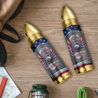 American Flag Patriotic Bullet Tumbler Land Of The Free Because Of The Brave USA Flag Bald Eagle