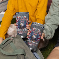 American Flag Patriotic Tumbler Cup Land Of The Free Because Of The Brave USA Flag Bald Eagle