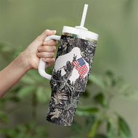 Bigfoot Camping Tumbler With Handle Not All Who Wander Are Lost Sasquatch