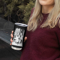 Deer Hunting Dad Tumbler Cup Best Buckin' Papa Ever American Flag - Wonder Print Shop