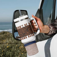 Funny Fishing Tumbler With Handle Dont Be A Dumb Bass Fisherman Fathers Day Gifts US Flag