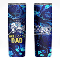 Funny Fishing Gift Skinny Tumbler Reel Cool Dad Gifts American Flag - Wonder Print Shop