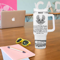 American Flag Patriotic Tumbler With Handle USA US Constitution 4th of July We The People 1776 Flag