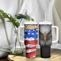 Patriotic Eagle American Flag Tumbler With Handle 250 Years 1776 2026 4th Of July Independence Day