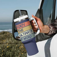 40th Birthday Tumbler With Handle Forty The Ultimate F Word 1986 Funny 40 Year Old Birthday Gift