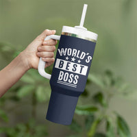 World's Best Boss Tumbler With Handle Gifts for Office Male Female Bosses Coworkers Leaders Managers