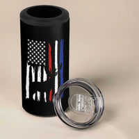 Hunting Gifts For Men 4 in 1 Can Cooler Tumbler Id Rather Be In The Woods Deer Hunting American Flag