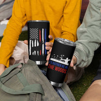 Hunting Gifts For Men Tumbler Cup Id Rather Be In The Woods Deer Hunting American Flag