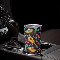 Mexican Tumbler Cup Hot Sombrero Cactus Guitar Black Mexican Fiesta Cinco De Mayo