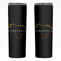 Venezuela Skinny Tumbler Mapa De Venezuela Flag Minimalist Venezolanos Venezuelan Travel Mug - Wonder Print Shop