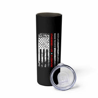 Harris 2024 Election Skinny Tumbler It's About Madam Time President Feminist Womens American Flag - Wonder Print Shop