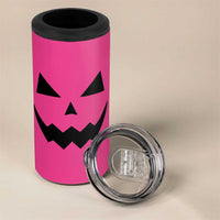 Personalized Halloween Pumpkin Face 4 in 1 Can Cooler Tumbler Custom Name Travel Coffee Cup Pink - Wonder Print Shop