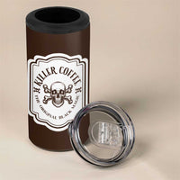 Skull Coffee Lovers Gift 4 in 1 Can Cooler Tumbler Halloween Skeleton Killer - Wonder Print Shop