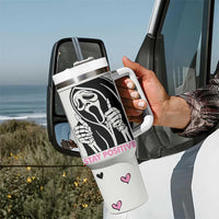 Funny Halloween Grim Reaper Tumbler With Handle Stay Positive Inspirational Quotes - Wonder Print Shop