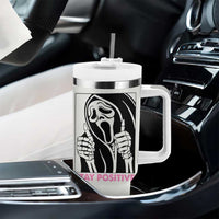 Funny Halloween Grim Reaper Tumbler With Handle Stay Positive Inspirational Quotes - Wonder Print Shop