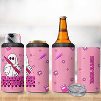Personalized Halloween Teacher Gift 4 in 1 Can Cooler Tumbler Custom Name Funny Ghost Teaching My Boos - Wonder Print Shop