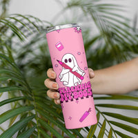 Personalized Halloween Teacher Gift Skinny Tumbler Custom Name Funny Ghost Teaching My Boos - Wonder Print Shop