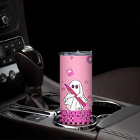 Personalized Halloween Teacher Gift Skinny Tumbler Custom Name Funny Ghost Teaching My Boos - Wonder Print Shop
