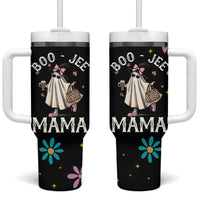 Boo Jee Ghost Tumbler With Handle Spooky Season Mom Mama Halloween Gift - Wonder Print Shop