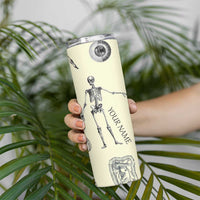 Personalized Xray Tech Skinny Tumbler Custom Name Halloween Iced Coffee Gift For Xray Student Radiologist Radiology Work - Wonder Print Shop