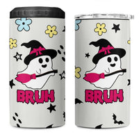 Little Ghost Ice Coffee 4 in 1 Can Cooler Tumbler Halloween Boo Spooky Ghost Travel Cup - Wonder Print Shop