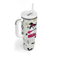Little Ghost Ice Coffee Tumbler With Handle Halloween Boo Spooky Ghost Travel Cup - Wonder Print Shop