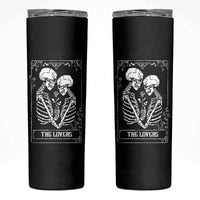 The Lovers Tarot Card Skinny Tumbler Gothic, Dark, Romance, Skeletons Love Gifts for Women - Wonder Print Shop