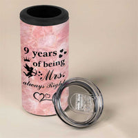 9 Year Anniversary Gift 4 in 1 Can Cooler Tumbler 9 Years Being Mrs Always Right Wedding Gifts For Her