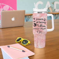 9 Year Anniversary Gift Tumbler With Handle 9 Years Being Mrs Always Right Wedding Gifts For Her