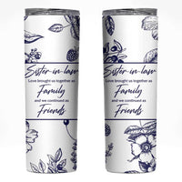 Sister in Law Gifts from Sister Skinny Tumbler Bridal Shower Wedding Gifts For Future SIL