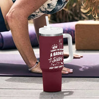 Funny Sister Gifts Tumbler With Handle Thanks For Being A Badass Sister