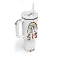 Love You Sis Tumbler With Handle Missing You Sister Gifts Leopard