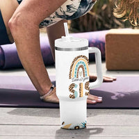 Love You Sis Tumbler With Handle Missing You Sister Gifts Leopard