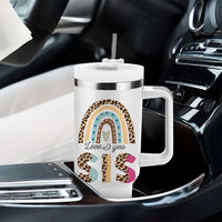 Love You Sis Tumbler With Handle Missing You Sister Gifts Leopard