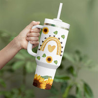 Sister Gifts Tumbler With Handle Send Love To My Sister Missing You Sunflower
