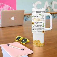 Sister Gifts Tumbler With Handle Send Love To My Sister Missing You Sunflower