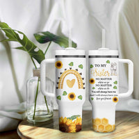 Sister Gifts Tumbler With Handle Send Love To My Sister Missing You Sunflower