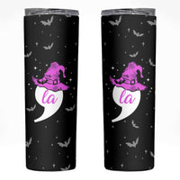 Halloween Harris 2024 Funny Skinny Tumbler Comma La  Madam President Witchy Vibes - Wonder Print Shop