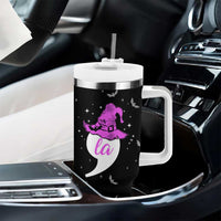 Halloween Harris 2024 Funny Tumbler With Handle Comma La Madam President Witchy Vibes - Wonder Print Shop